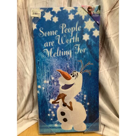 Frozen Christmas Snowman Olaf Canvas - Picture 1 of 3